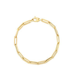 Gold Paperclip Link Bracelet - 4.2mm