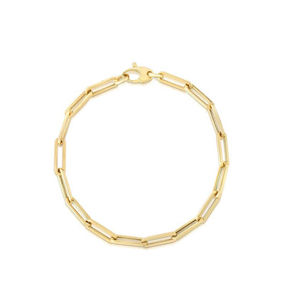 Gold Paperclip Link Bracelet - 4.2mm - Private Label product