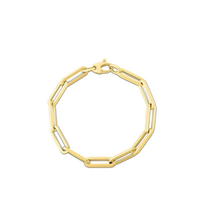 Gold Paperclip Link Bracelet - 6.1mm - Private Label product