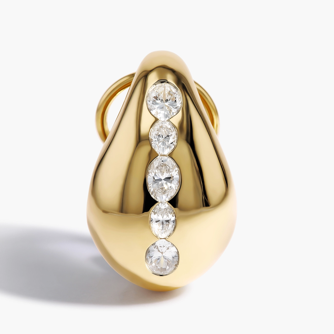Paramount Gems 1.03 Carat Oval Diamond Earrings in 18K Yellow Gold