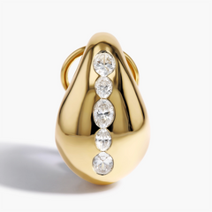 Paramount Gems 1.03 Carat Oval Diamond Earrings in 18K Yellow Gold