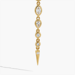 Paramount Gems 1.12 Carat Multi-Shape Diamond Earrings in 14K Yellow Gold