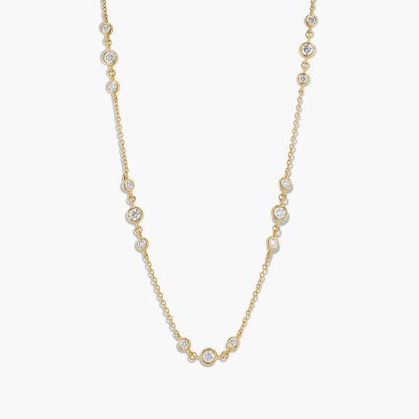 Paramount Gems 1.62 Carat Diamond Station Necklace in 18K Yellow Gold