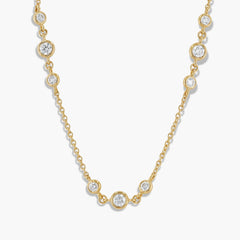 Paramount Gems 1.62 Carat Diamond Station Necklace in 18K Yellow Gold