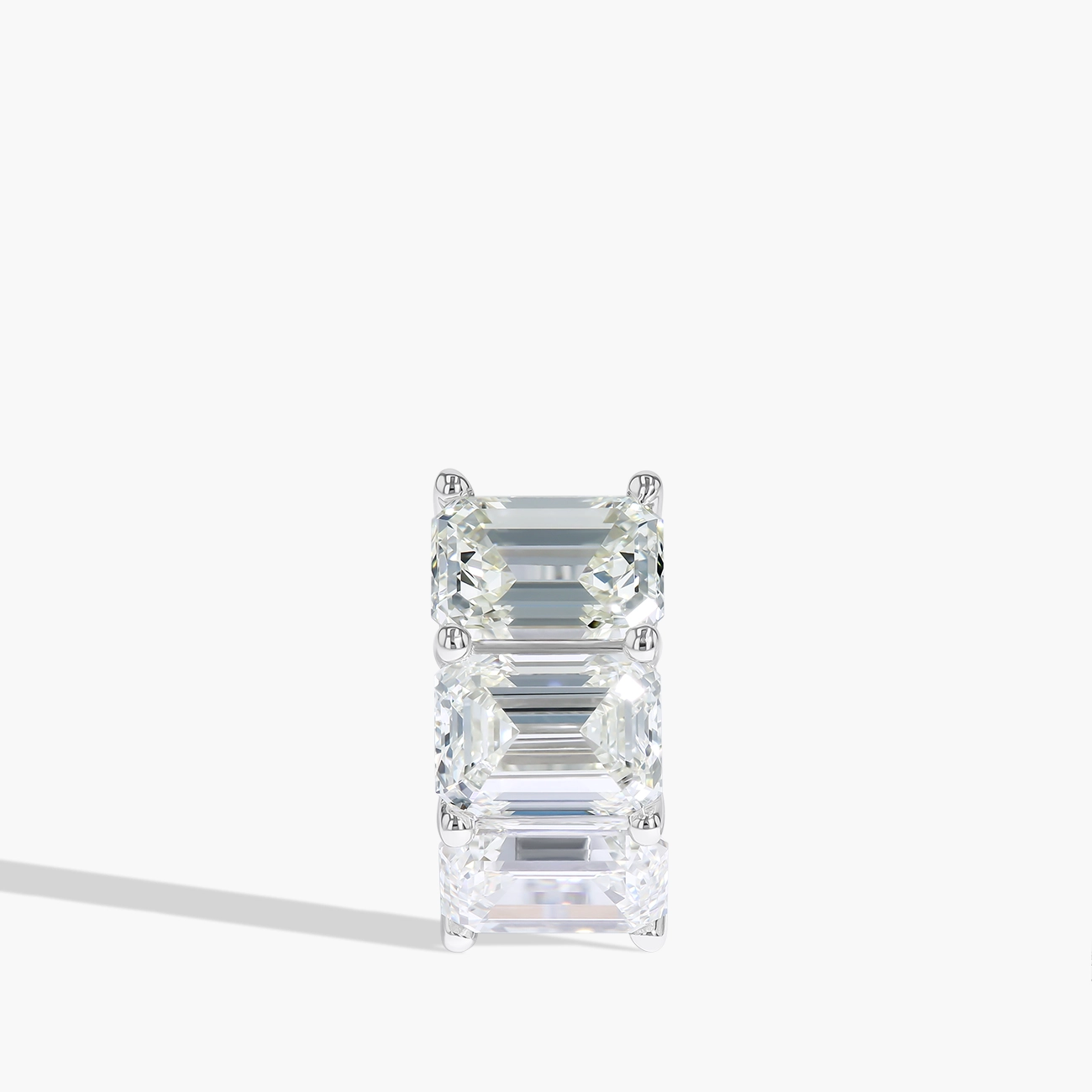 Paramount Gems 10.20 Carat Emerald Diamond Hoop Earrings in 14K Yellow Gold in 14K White Gold