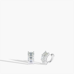 Paramount Gems 10.20 Carat Emerald Diamond Hoop Earrings in 14K Yellow Gold in 14K White Gold