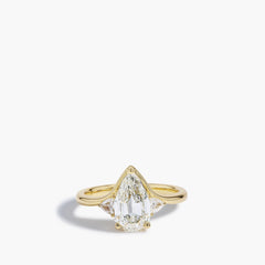 Paramount Gems 2.03 Carat Pear Diamond Ring in 18K Yellow Gold