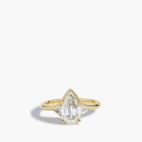 Paramount Gems 2.03 Carat Pear Diamond Ring in 18K Yellow Gold