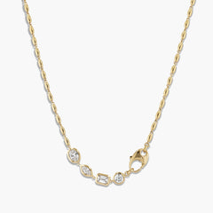 Paramount Gems 2.14 Carat Multi-Shape Diamond Necklace in 18K Yellow Gold
