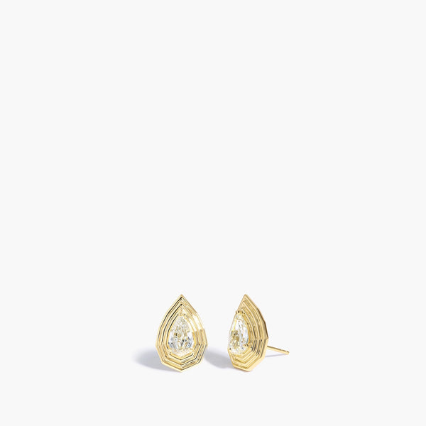 Paramount Gems 3.00 Carat Diamond Stud Earrings in 18K Yellow Gold