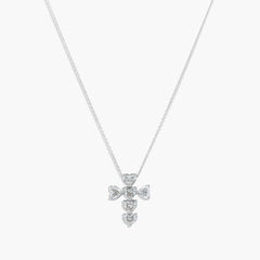 Paramount Gems 3.12 Carat Pear and Cushion Diamond Necklace in 18K White Gold