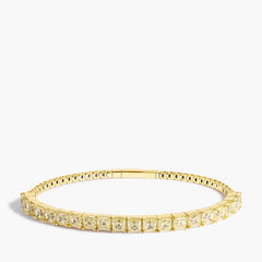 Paramount Gems 7.90 Carat Diamond Asscher Bracelet in 18K Yellow Gold