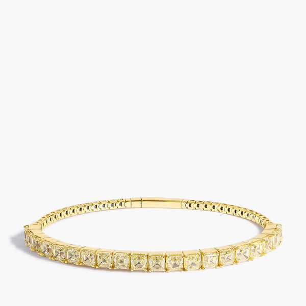 Paramount Gems 7.90 Carat Diamond Asscher Bracelet in 18K Yellow Gold