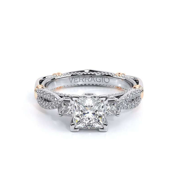 Verragio Parisian Three Stone Princess Cut Engagement Ring