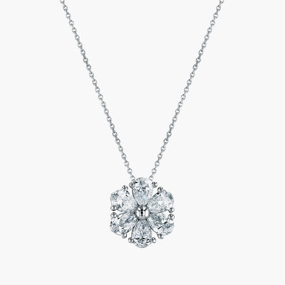 Pear-Shaped Diamond Flower Pendant - Private Label product