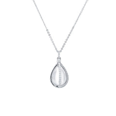 Carbon & Hyde Diamond and Pearl Cage Necklace