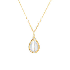 Carbon & Hyde Diamond and Pearl Cage Necklace