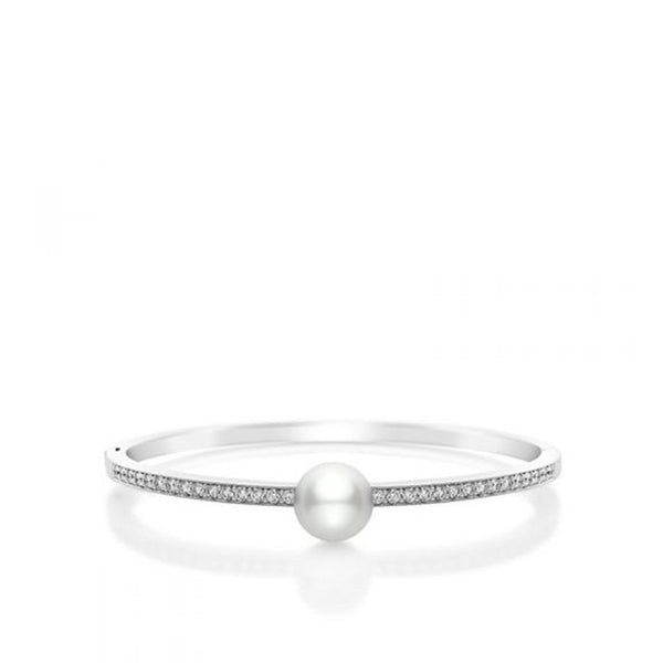 Mikimoto White South Sea Pearl and Diamond Bracelet