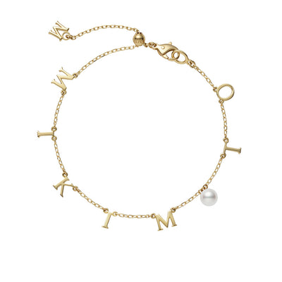 Mikimoto Yellow Gold "MIKIMOTO" Pearl Charm Bracelet - Mikimoto product