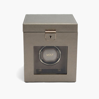 WOLF Palermo Single Winder Jewelry Box in Pewter - Wolf product