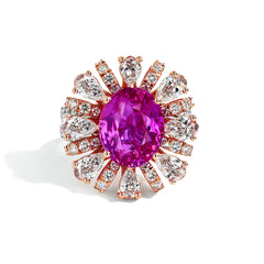 Robert Pelliccia Madagascar Pink Sapphire Cocktail Ring