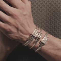 John Hardy Spear Pave Diamond Bypass Flex Cuff