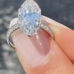 3 Carat Antique Oval Diamond Engagement Ring