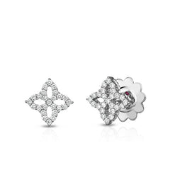 Roberto Coin Princess Flower Diamond Stud Earrings