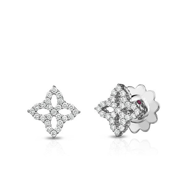 Roberto Coin Princess Flower Diamond Stud Earrings