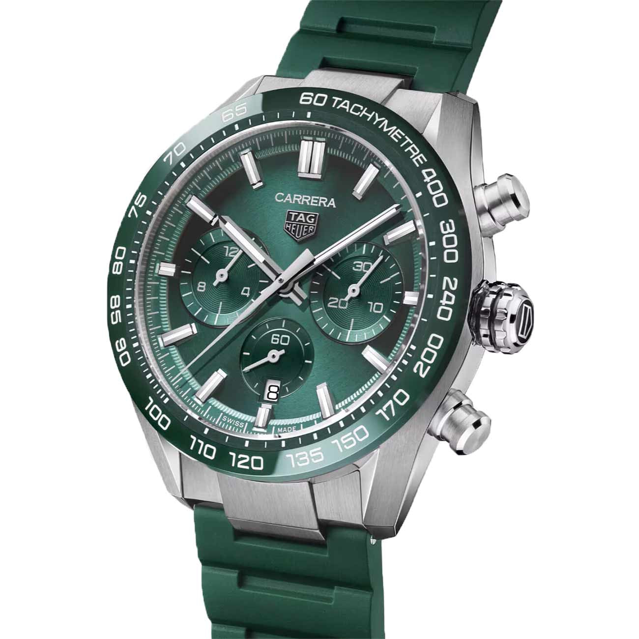 TAG Heuer Carrera Calibre Heuer 02 Automatic Green Stainless Steel Chronograph - 44mm