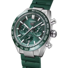 TAG Heuer Carrera Calibre Heuer 02 Automatic Green Stainless Steel Chronograph - 44mm