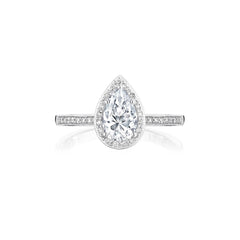 Tacori Coastal Pear Shape Bloom Engagement Ring