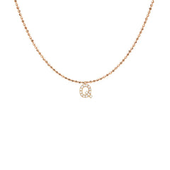 EF Collection Diamond Initial Charm in Yellow gold