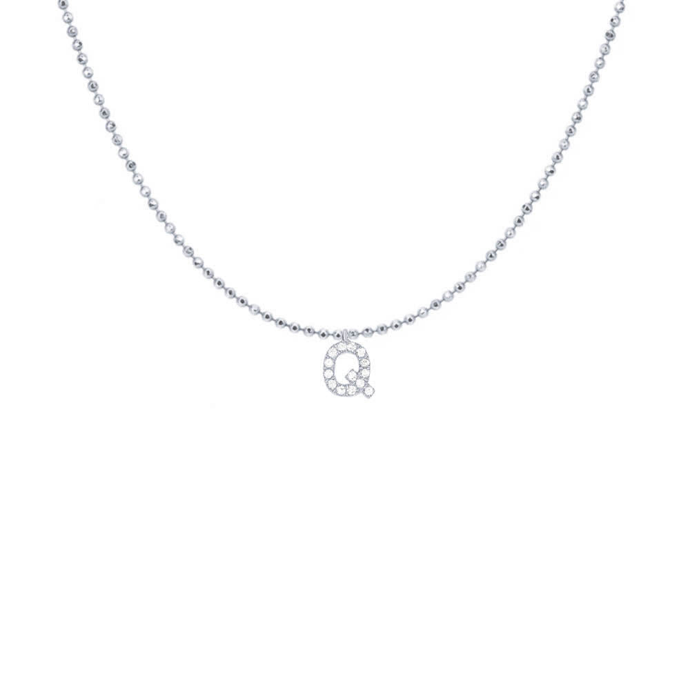 EF Collection Diamond Initial Charm in Yellow gold