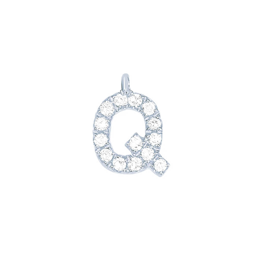 EF Collection Diamond Initial Charm in Yellow gold