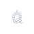 EF Collection Diamond Initial Charm in Yellow gold