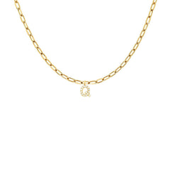 EF Collection Diamond Initial Charm in Yellow gold