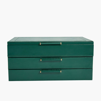 WOLF Sophia Jewelry Box with Drawers in Forest Green - Wolf product
