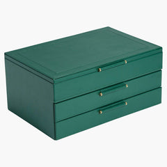 WOLF Sophia Jewelry Box with Drawers in Forest Green