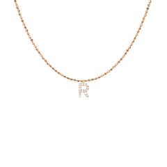 EF Collection Diamond Initial Charm in Yellow gold