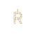 EF Collection Diamond Initial Charm in Yellow gold