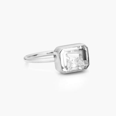 Moritz Glik Esmeralda Diamond Shaker Ring in 18K White Gold - Moritz Glik product