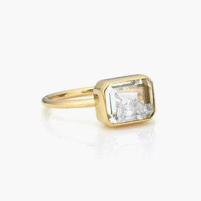 Moritz Glik Esmeralda Diamond Shaker Ring in 18K Yellow Gold - Moritz Glik product