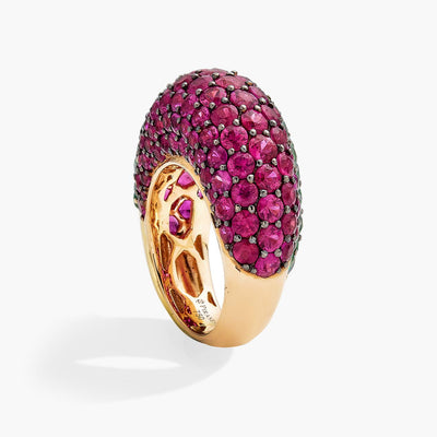 Piranesi Deep Pink Sapphire Gemstone Dome Ring - Piranesi product