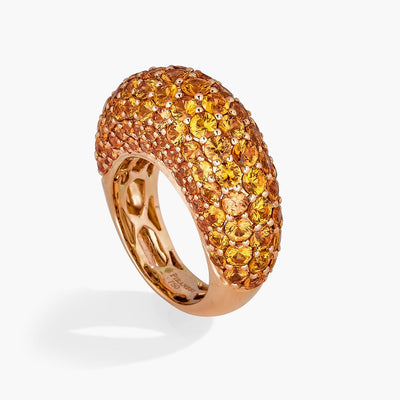Piranesi Orange Sapphire Gemstone Dome Ring - Piranesi product
