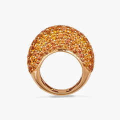 Piranesi Orange Sapphire Gemstone Dome Ring