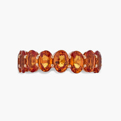 Piranesi Orange Sapphire Oval Eternity Ring