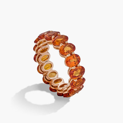 Piranesi Orange Sapphire Oval Eternity Ring - Piranesi product