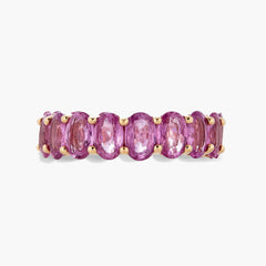 Piranesi Pink Sapphire Oval Eternity Ring