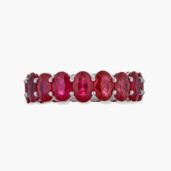 Piranesi Red Ruby Oval Eternity Ring
